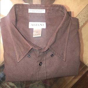 Alfani Brown Long Sleeve XXL Men’s Shirt